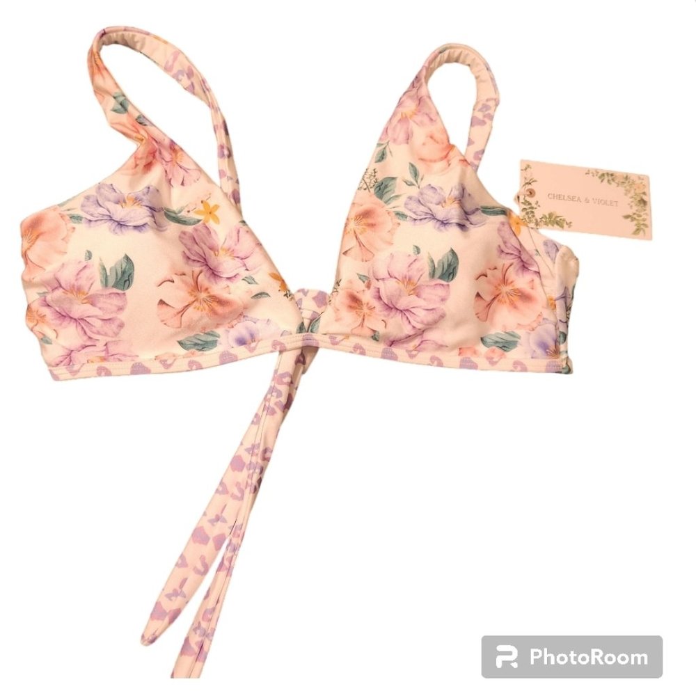 Chelsea & Violet Floral Bikini Top - NWT